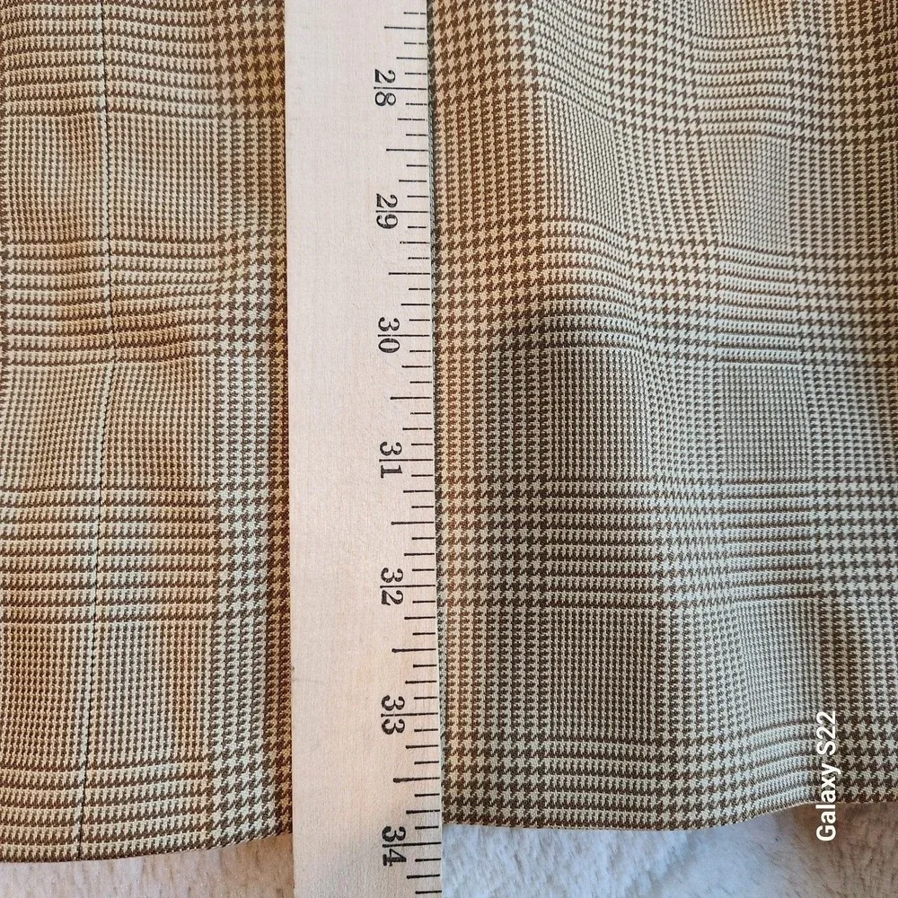 Ermenegildo Zegna Silk Wool Blazer Jacket Mens 44R Houndstooth Sport Coat Italy